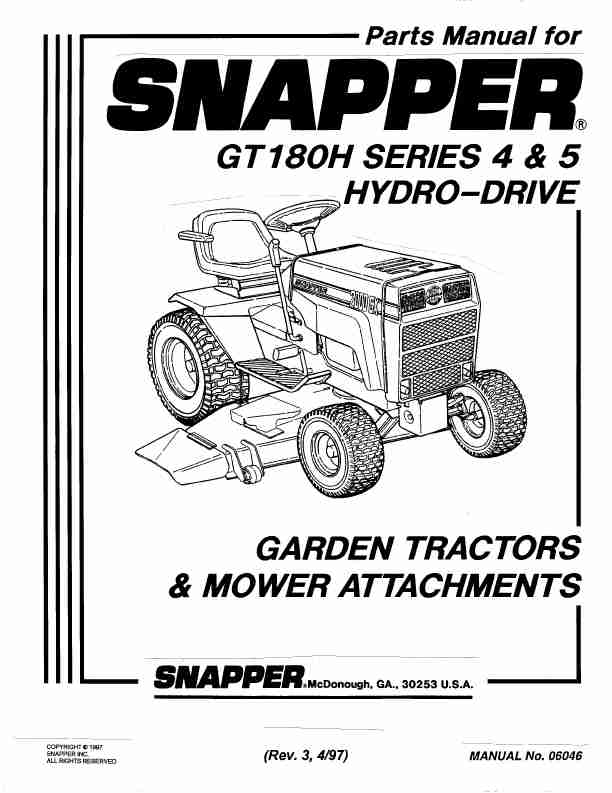 Snapper Lawn Mower GT180H Series 5-page_pdf